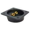 Terminal głośnikowy 2-pin 80 × 80 mm, zaciski zakręcane i bananowe