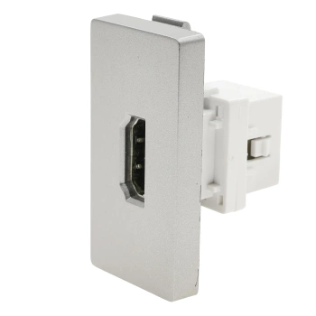Moduł 1/2 - gniazdo HDMI - szary - kompatybilny z ramkami Tawoia Glass