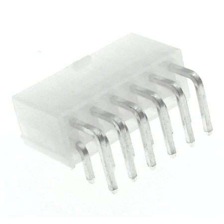 Wtyk ATX 12-stykowy męski kątowy do montażu na PCB, raster 4,20 mm, biały, KWM4505-12R