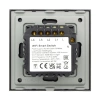 Włącznik poczwórny Smart 600W WiFi i Bluetooth - dotykowy szklany panel czarny - podtynkowy - TAWOIA Smart Home