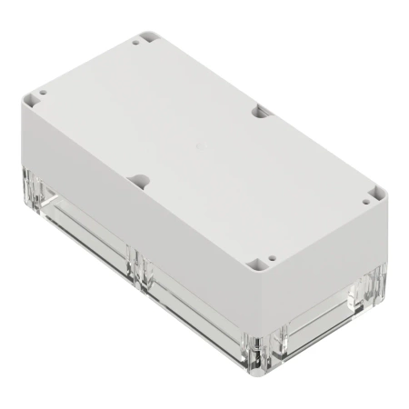 Obudowa hermetyczna ZP200.100.75 jasnoszara/przeźroczyste wieczko ABS-PC