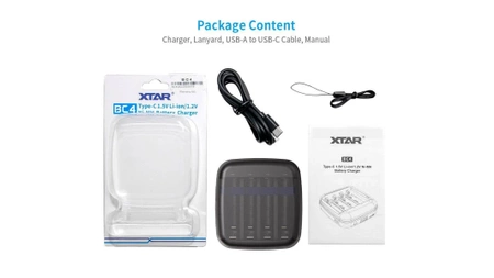 Ładowarka do akumulatorów R03 / AAA oraz R6 / AA Li-ion 1.5V / NiMH Xtar BC4