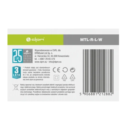 Łącznik kątowy do szyny magnetycznej poziomy podtynkowy biały M-LINE