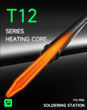 Stacja lutownicza T12 Pro, 75 W, groty systemu T12, szybkie nagrzewanie, Mechanic