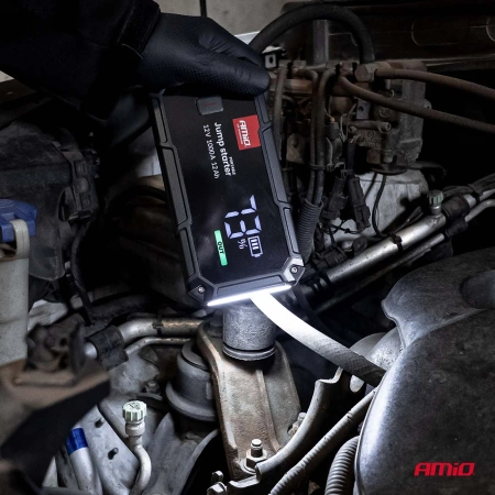 Jump Starter PRO 12V 12Ah 1000A 3w1 Starter - Latarka - Powerbank AMIO 04676
