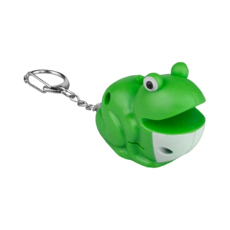 Latarka LED brelok z dźwiękiem – zwierzaki: żabka, kaczuszka, kotek, piesek
