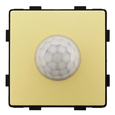 Czujnik ruchu PIR 200W, 60W dla LED - szklana ramka - złoty - Tawoia Glass