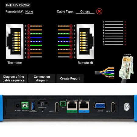 Tester kamer CCTV/IP 4K All-in-One Noyafa NF-IPC716 MOVTADHS PRO