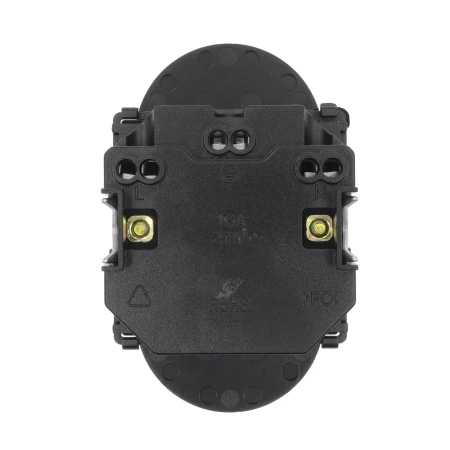 Moduł - gniazdo elektryczne podwójne - czarne - Tawoia Glass