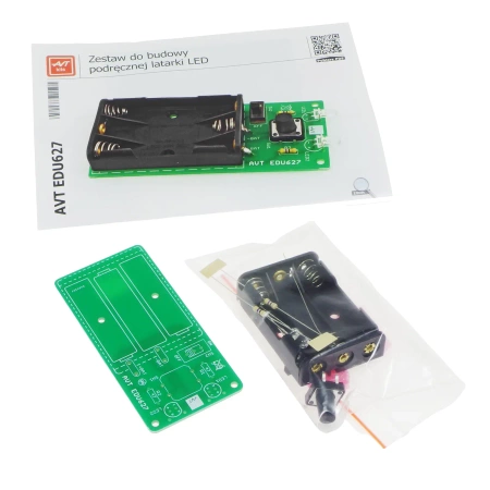 Zestaw lutowniczy w etui + kit do nauki lutowania: latarka LED AVTEDU627