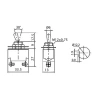 Włącznik ON-OFF KN3B-101 2-poz. pojedynczy SPST 2P