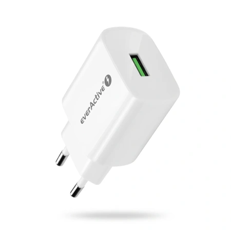 Ładowarka sieciowa USB-A 18W - szybkie ładowanie QC3.0 everActive SC-250Q