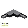 Łącznik kątowy do szyny magnetycznej pionowy natynkowy czarny M-LINE
