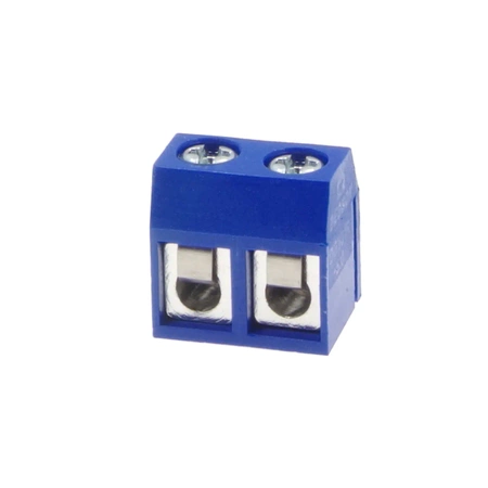Złącze śrubowe do druku, 2 pola, raster 5mm, wysokość 9mm, wyprowadzenia kątowe, 300V / 15A, Degson DG301R