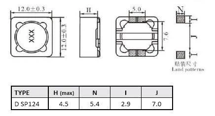 Dławik mocy SMD 10uH 4.5A 0.028om