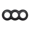 Ramka potrójna okrągła typu ósemka ceramiczna czarna Ceramic Loft