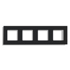 Ramka szklana - poczwórna - czarna - do modułów Tawoia Glass
