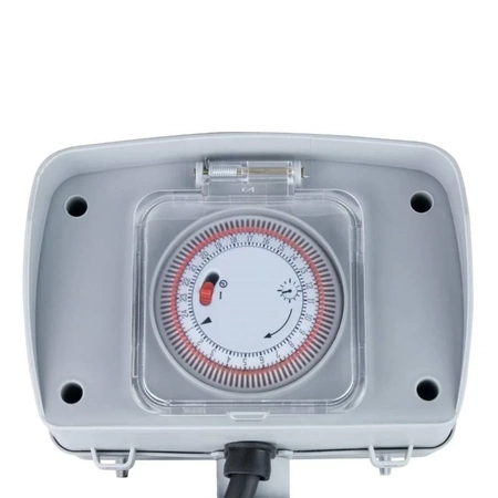 Podwójne gniazdo ogrodowe z programatorem czasowym 24h, 2 gniazda IP44, max 16A 3680W, przewód 1.5m