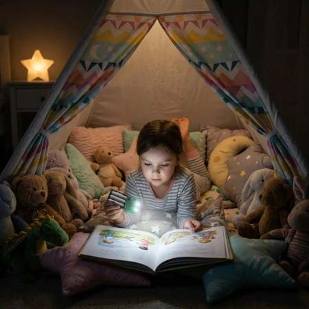 Latarka LED na baterie. Zestaw DIY do nauki lutowania AVT EDU627