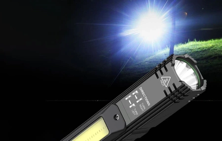 Latarka wielofunkcyjna Superfire G19, 200 lm, zasięg 200 m, 800 mAh, 5 tryby, boczna lampa COB