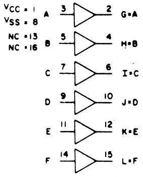 Układ scalony 4050 DIP16