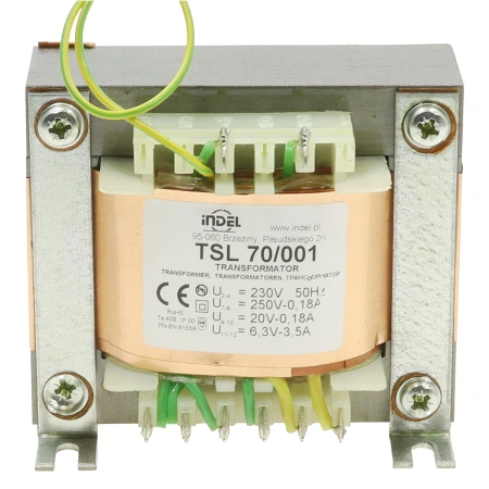 Transformator sieciowy lampowy TSL 70/001, 250 V + 6,3 V, Indel