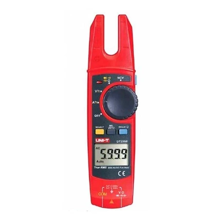 Miernik cęgowy widełkowy Uni-T UT-256B, 200 A AC/DC, rozstaw 14,7 mm, True RMS, NCV