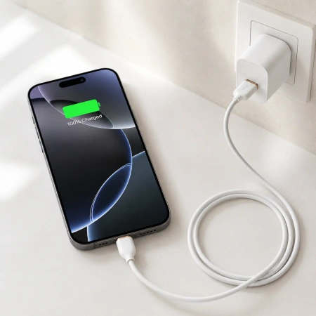 Kabel USB-A do USB-C 6A 1,5m biały Miccell
