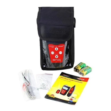 Tester LAN RJ45, RJ11, BNC, szukacz par przewodów, LCD, Noyafa NF-300