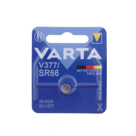 Bateria srebrowa SR66 / AG4 / 377 1.55V, do zegarków, VARTA