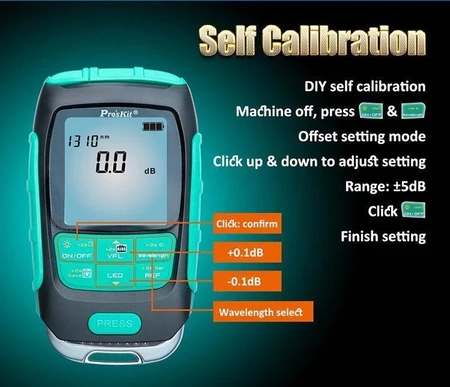 Miernik mocy optycznej światłowodów, Proskit MT-7616