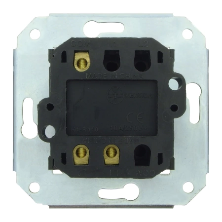 Włącznik światła schodowy obrotowy ceramiczny, kwadratowy podtynkowy czarny Ceramic Loft