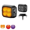 Lampa błyskowa LED do pojazdu, 10W, 6 LED, światło pomarańczowe, śruby, R65 R10, 12V/24V, LW0043