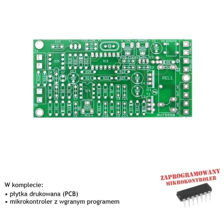 Radar ultradźwiękowy, PCB i mikroprocesor do projektu AVT5550