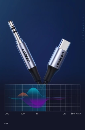 Kabel USB-C do wtyk jack 3.5 AUX 1m UGREEN
