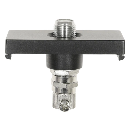 Moduł 1/2 - gniazdo antenowe SAT (typ F) - czarny - kompatybilny z ramkami Tawoia Glass