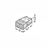 Szybkozłączka WAGO 2273-202 wciskana na 2 przewody, tylko drut 0,5-2,5mm², 24A 450V, biała