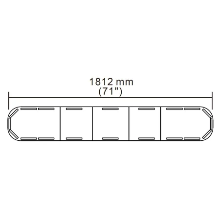 Belka ostrzegawcza LED ze sterownikiem 1812x300x97mm R65 R10 BLK0063
