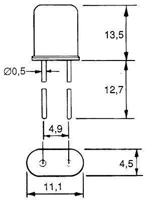 Rezonator kwarcowy 15MHz