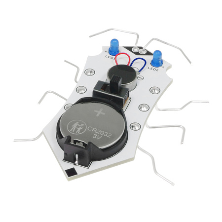 Biały robaczek DIY do nauki lutowania AVT EDU659