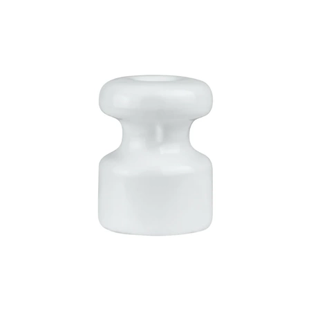 Uchwyt kabla ceramiczny 18x23mm, natynkowy biały Ceramic Loft