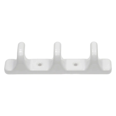 Ceramiczny wieszak ścienny potrójny biały 180x30x40mm Ceramic Loft