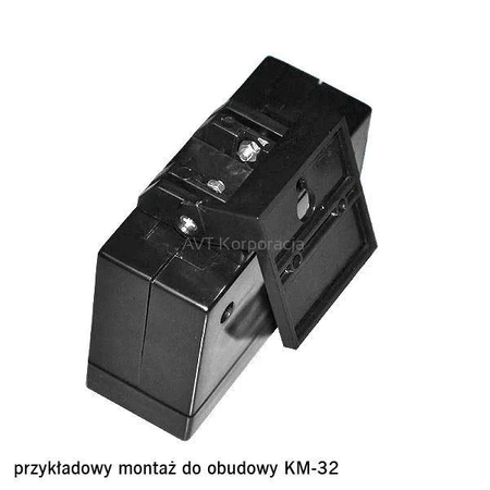 Zawieszka do obudów plastikowych, czarna, do montażu pionowego, Maszczyk