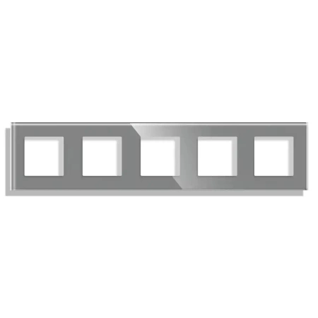 Ramka szklana - pięciokrotna - szara - do modułów Tawoia Glass