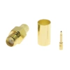 Wtyk SMA-RP H155 żeński zaciskany pozłacany