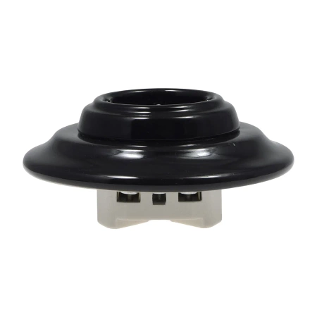 Gniazdo elektryczne Schuko ceramiczne okrągłe z ramką, montaż podtynkowy, kolor czarny Ceramic Loft