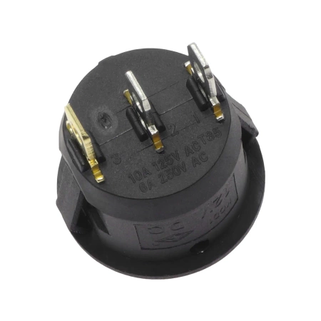 Włącznik ON-OFF SMRS101-6LDG 10A 12V okrągły, zielona dioda 12V