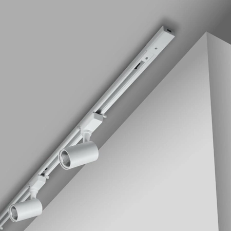 Zestaw oświetlenia szynowego: 4 reflektory LED 5W, 2m szyny + akcesoria, biały