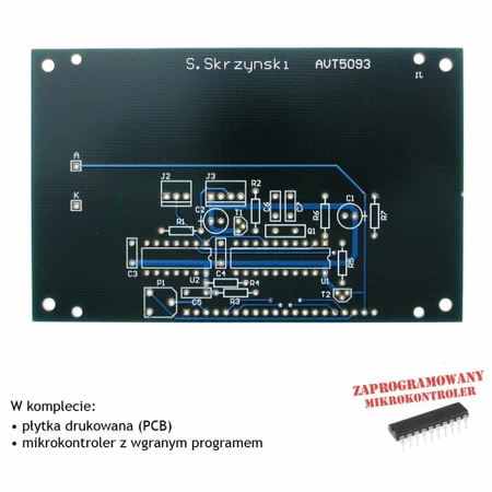 Interfejs wyświetlaczy graficznych LCD, PCB i mikroprocesor do projektu AVT5093