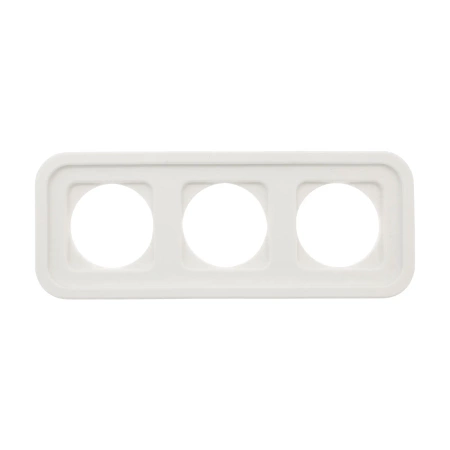 Ramka potrójna kwadratowa ceramiczna biała Ceramic Loft